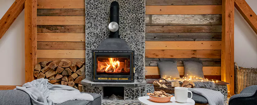 Thelin Hearth Products Direct Vent Gas Stove Fireplace Inspection in University Park, Florida